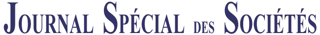 Le Journal Spécial des Sociétés